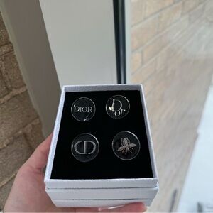Christian Dior Novelty Limited Pin badge Set of 4 Brooch Logo